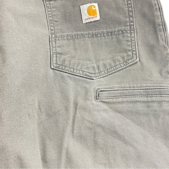 CARHARTT Relaxed Fit Canvas Straight Leg Work Pants Size 42 x 32 in Gray - Picture 7 of 10